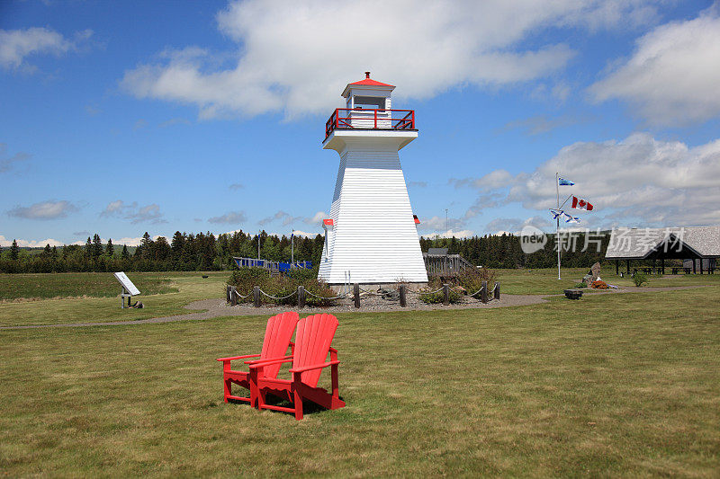 加拿大新斯科舍省五岛灯塔公园的灯塔