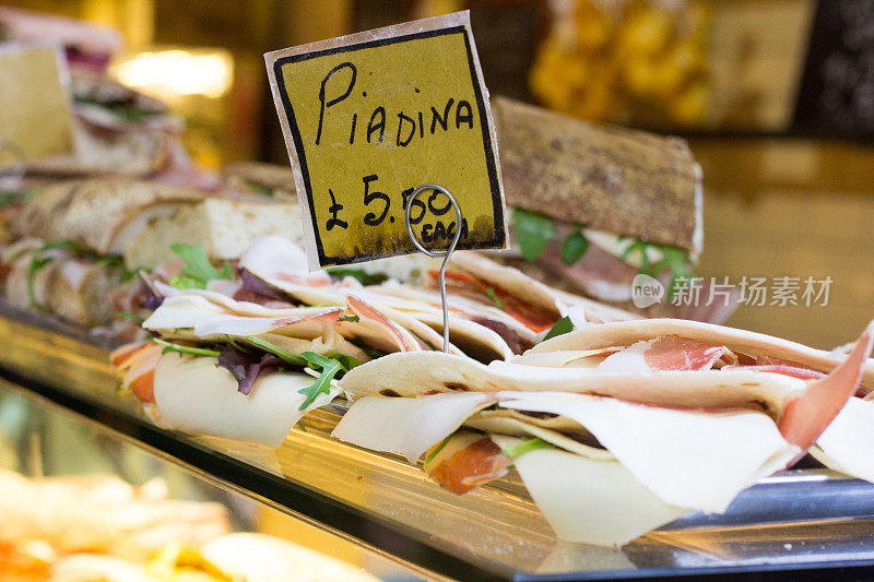 伦敦博罗市场的Piadina