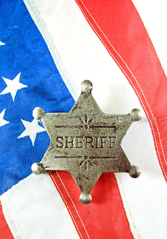 美国国旗上的警长徽章