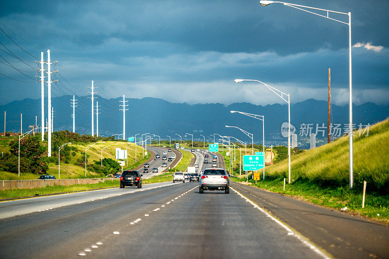 夏威夷高速公路，瓦胡岛，夏威夷群岛，美国
