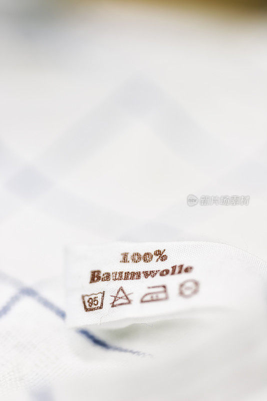100%鲍姆沃尔棉洗涤标签