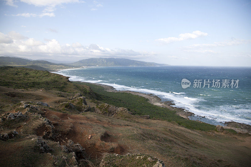 台湾东部海岸线，砾石海湾，台湾