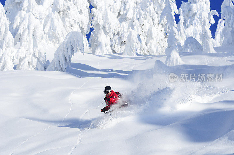 粉滑雪