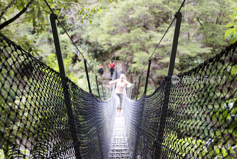 摇摆索桥，阿贝尔塔斯曼国家公园，新西兰