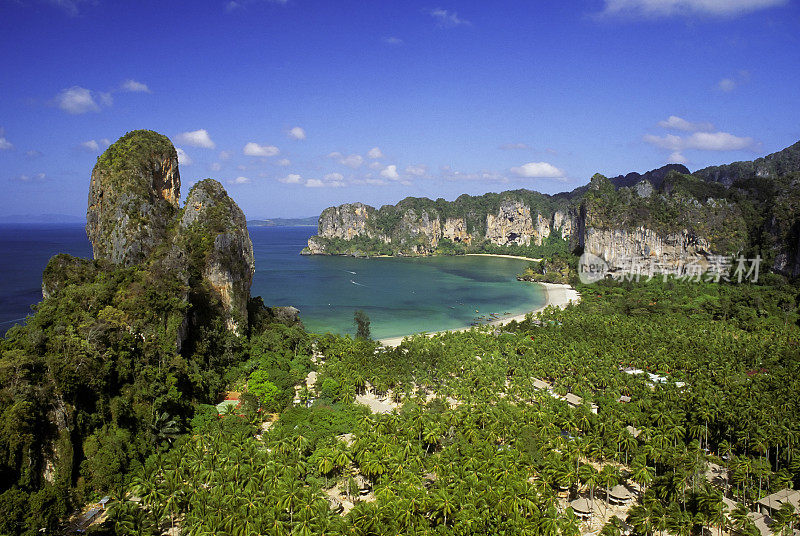 泰国甲米海滩的风景和海景