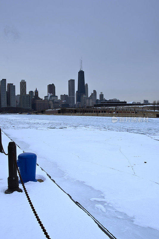 芝加哥和冰冻的密歇根湖