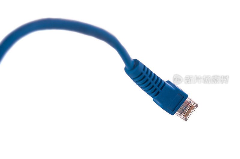 蓝色计算机网络电缆