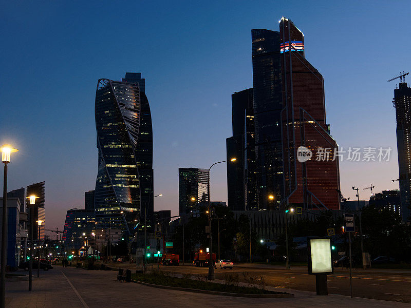 莫斯科市中心的夜景