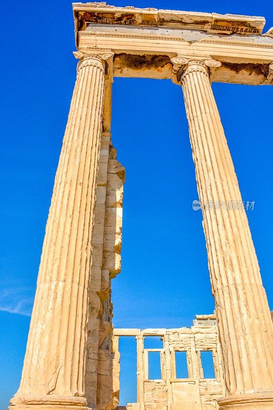 希腊雅典卫城埃瑞克提翁神庙的建筑细节