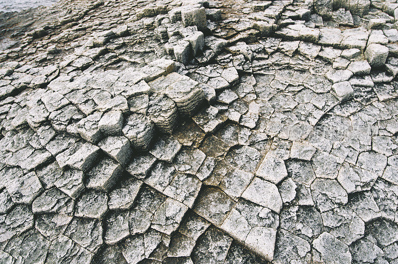 火山石图案，冷熔岩，斯托尔布查蒂角，国后岛