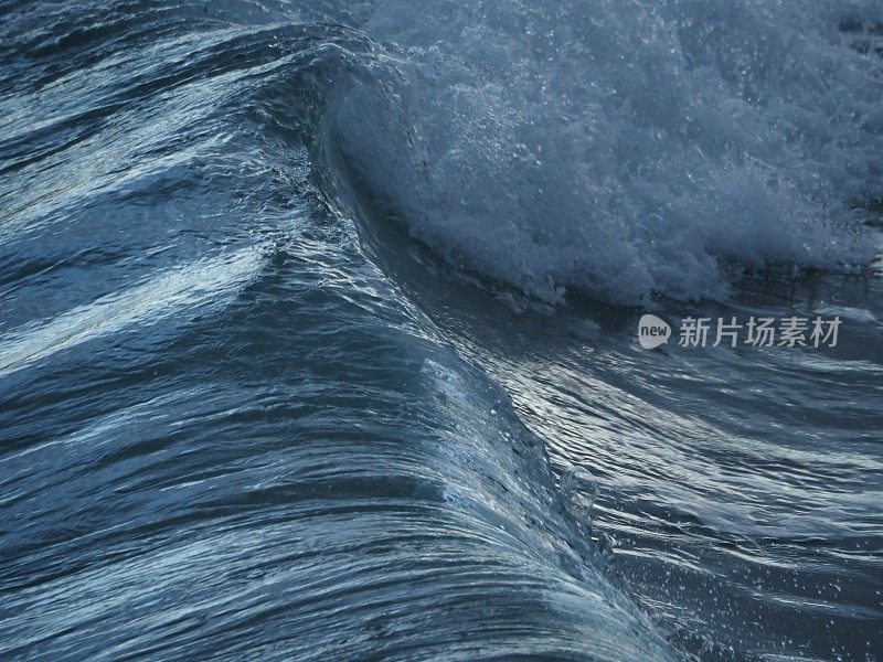 海浪顶破和泡沫