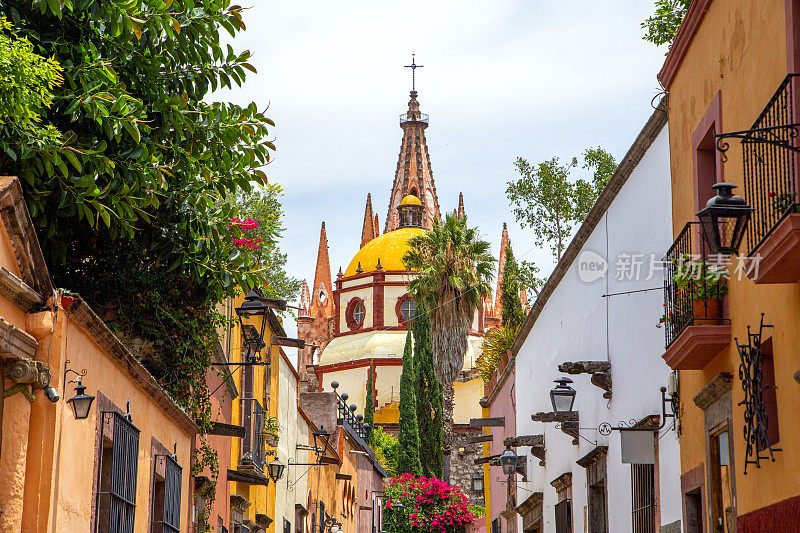 墨西哥瓜纳华托圣米格尔德阿连德的街道