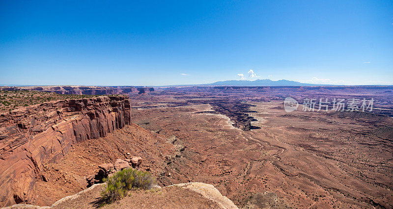 美国犹他州峡谷地国家公园的巴克峡谷全景