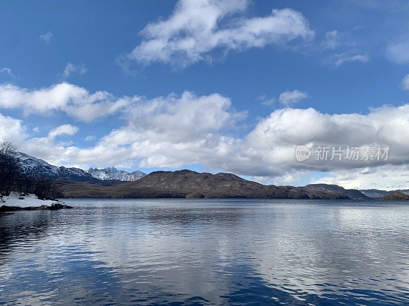 阿根廷巴塔哥尼亚美丽的冬季风景