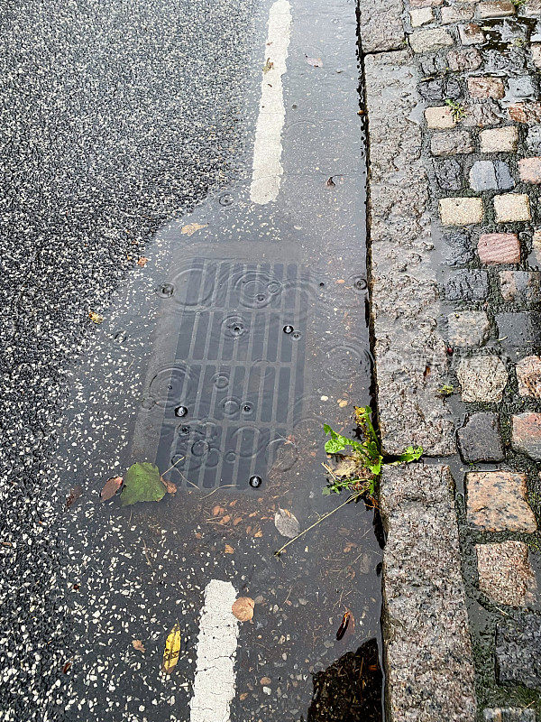 住宅区道路排水渠堵塞