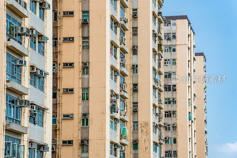 现代建筑的外观。构建抽象的背景