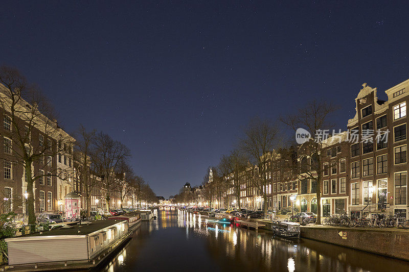 阿姆斯特丹运河夜景