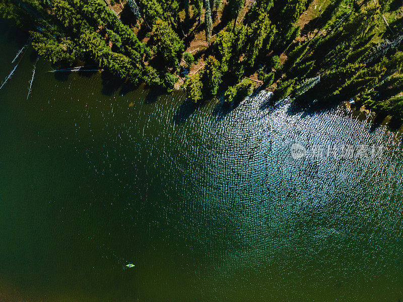 独木舟湖景色在西科罗拉多航空照片生活地球的未来系列照片