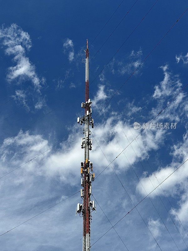 5G蜂窝塔:用于移动电话和数据传输的蜂窝通信塔