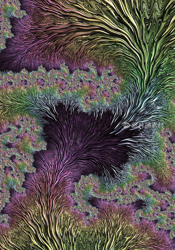 紫色抽象分形混纺