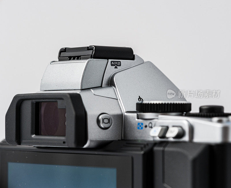 数码无反光镜相机的顶部取景器和控制。