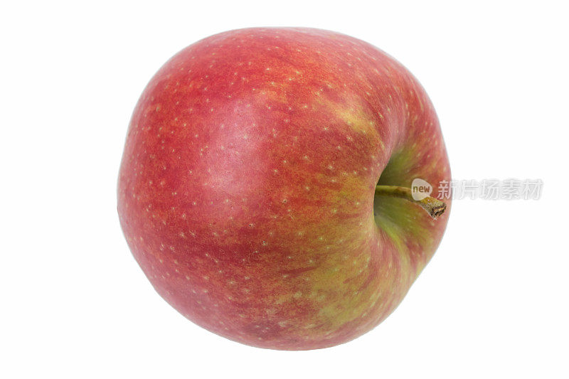 新鲜的红苹果孤立在白色上。带剪辑路径。