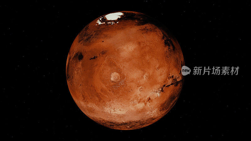 火星，由美国宇航局提供的图像用于制作这张渲染图。