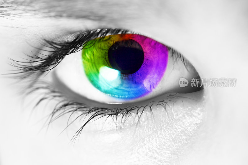 出现在人眼虹膜中的光谱颜色