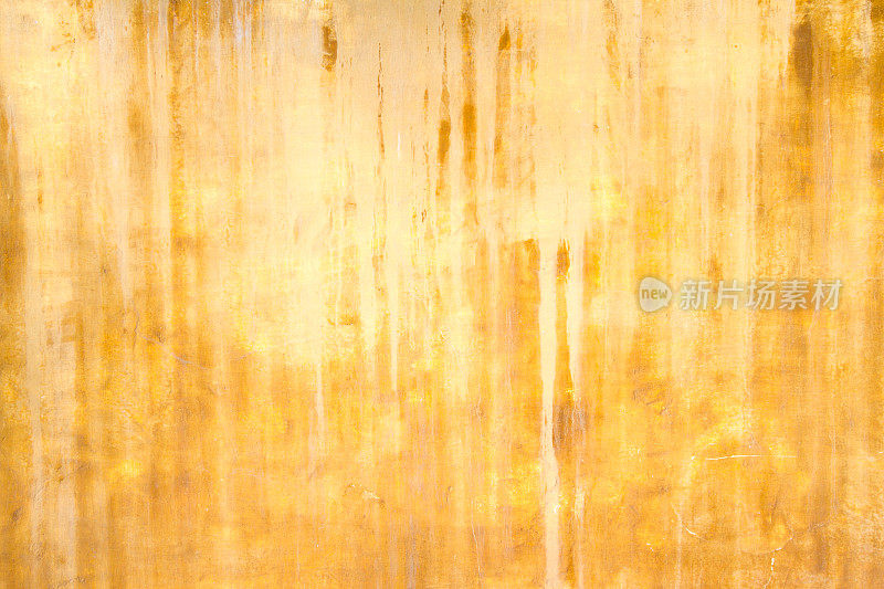 旧西西里墙背景:斑驳和黄色