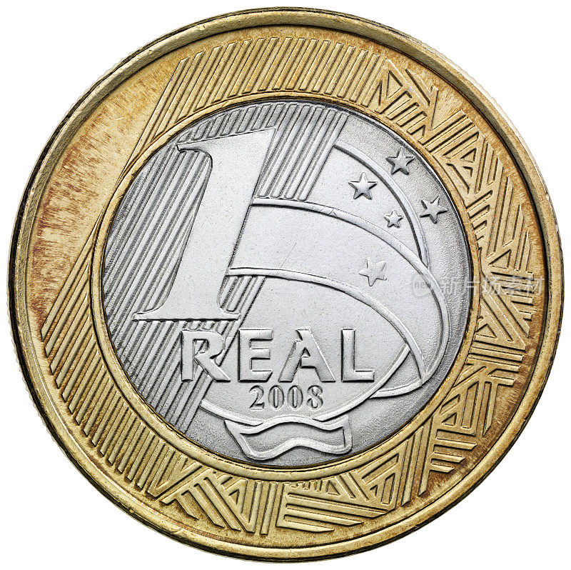相反的巴西一个真正的硬币