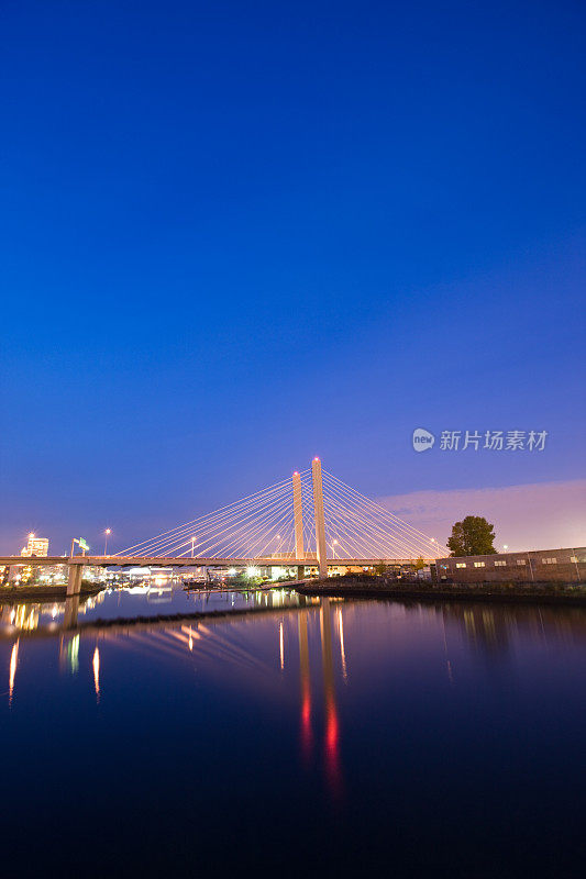 华盛顿塔科马大桥夜景