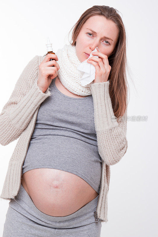 得了流感的孕妇