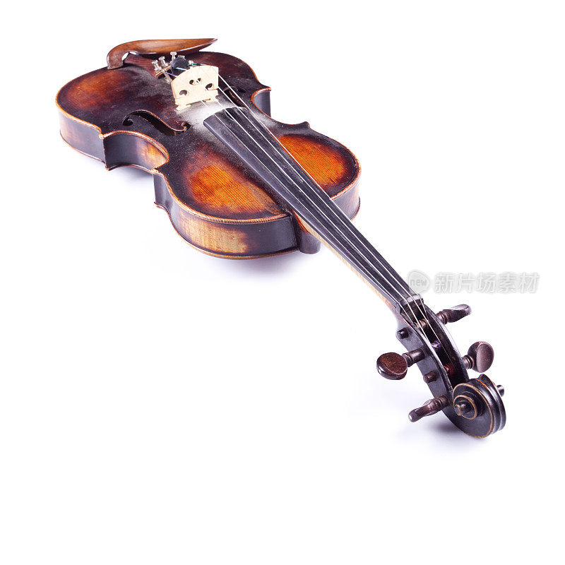 在一个孤立的背景下演奏小提琴