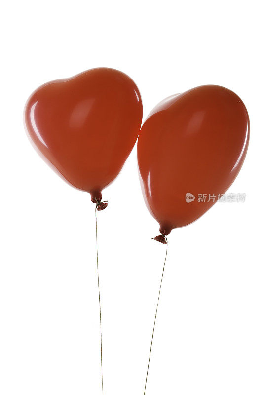 红色气球，两颗心
