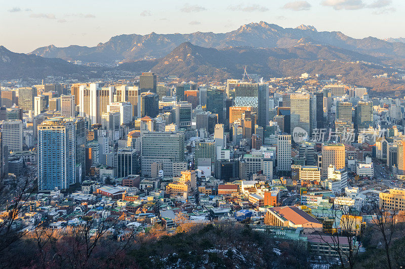 首尔的城市景观和城市天际线