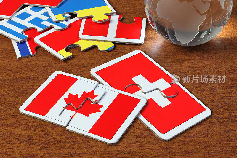 加拿大和瑞士国旗拼图