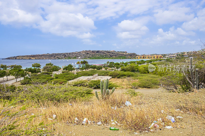 Curaçao，西班牙水域视点的垃圾