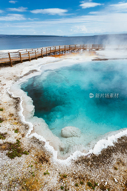 黄石国家公园温泉