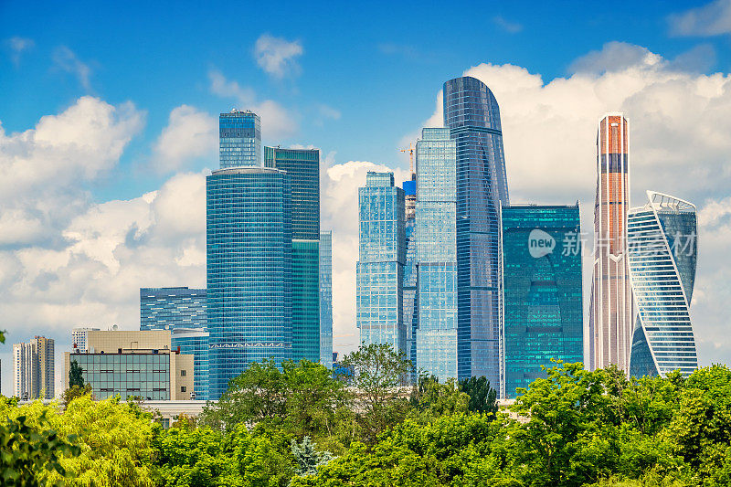 莫斯科国际商务中心天际线莫斯科市俄罗斯