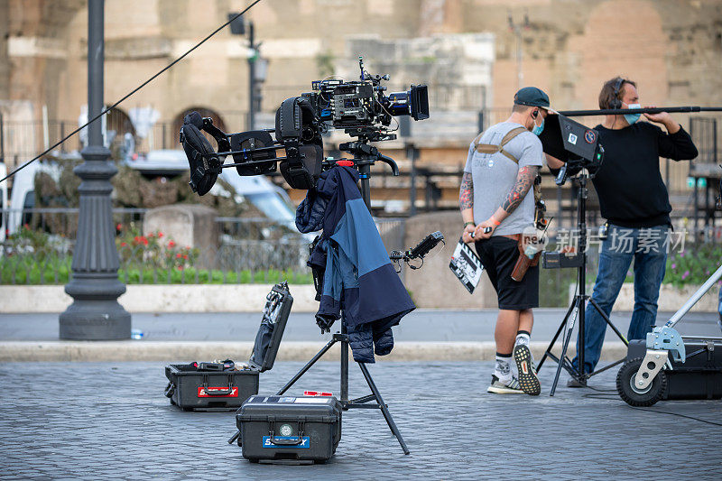 在意大利罗马拍摄电影《碟中谍7》的场景
