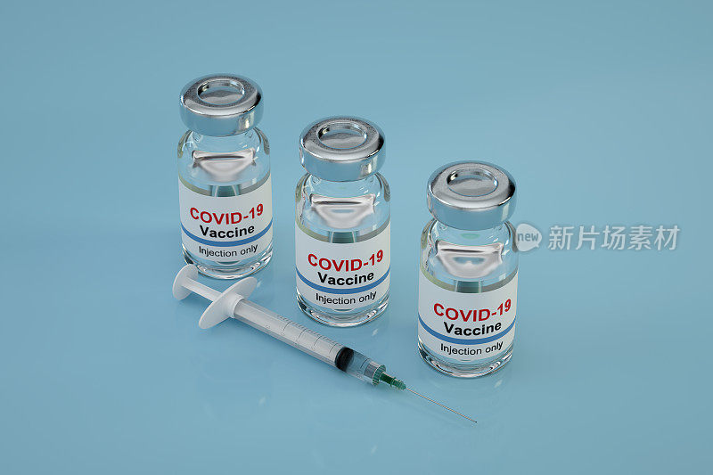 Covid-19疫苗、注射器、冠状病毒预防