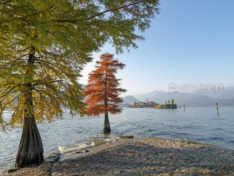 伊索拉贝拉的马焦雷湖风景