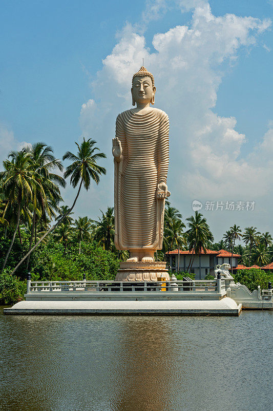 海啸纪念碑-斯里兰卡Hikkaduwa的Peraliya佛像