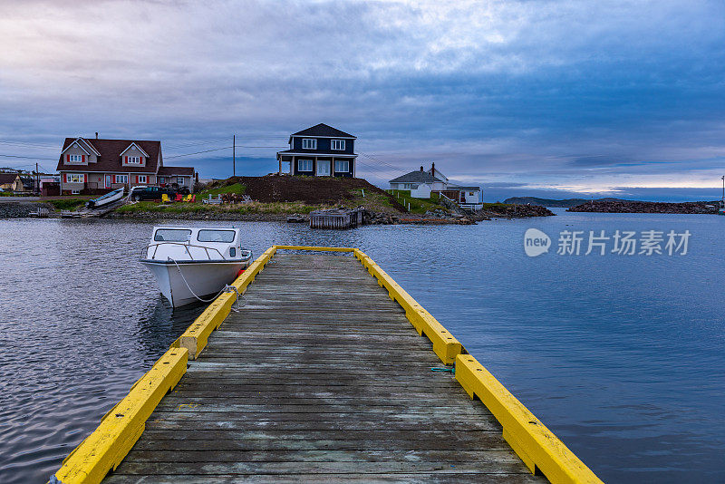 加拿大，Twillingate，港口和渔船的早晨