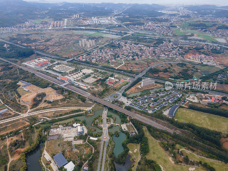 城市快速路鸟瞰图