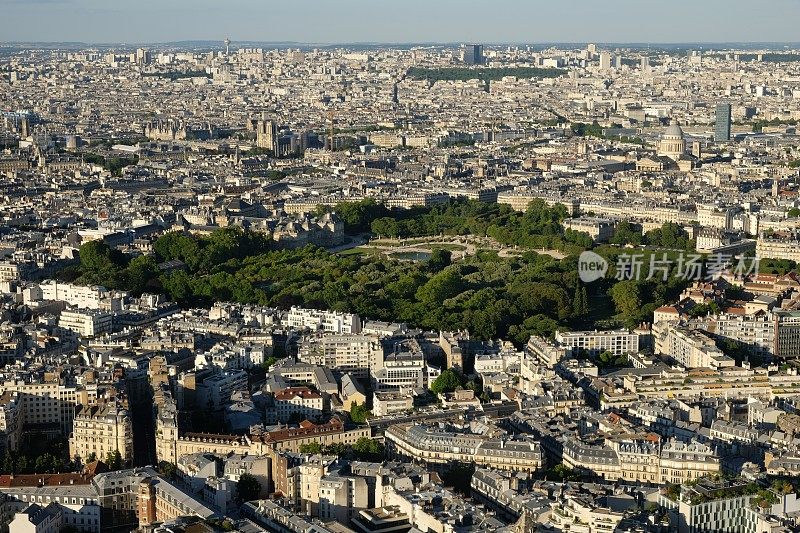 巴黎市景鸟瞰图