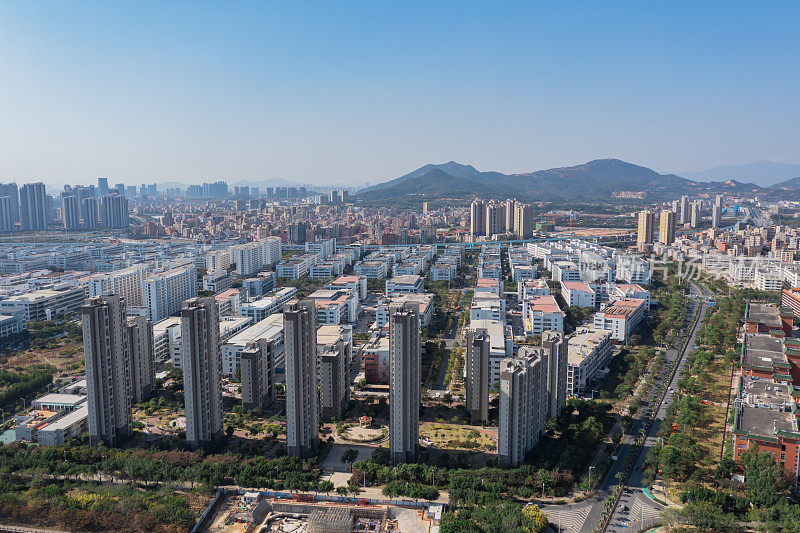 城市住宅区建筑物鸟瞰图