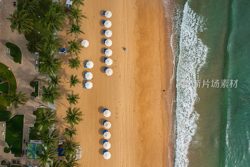 芽庄海滩上的海浪