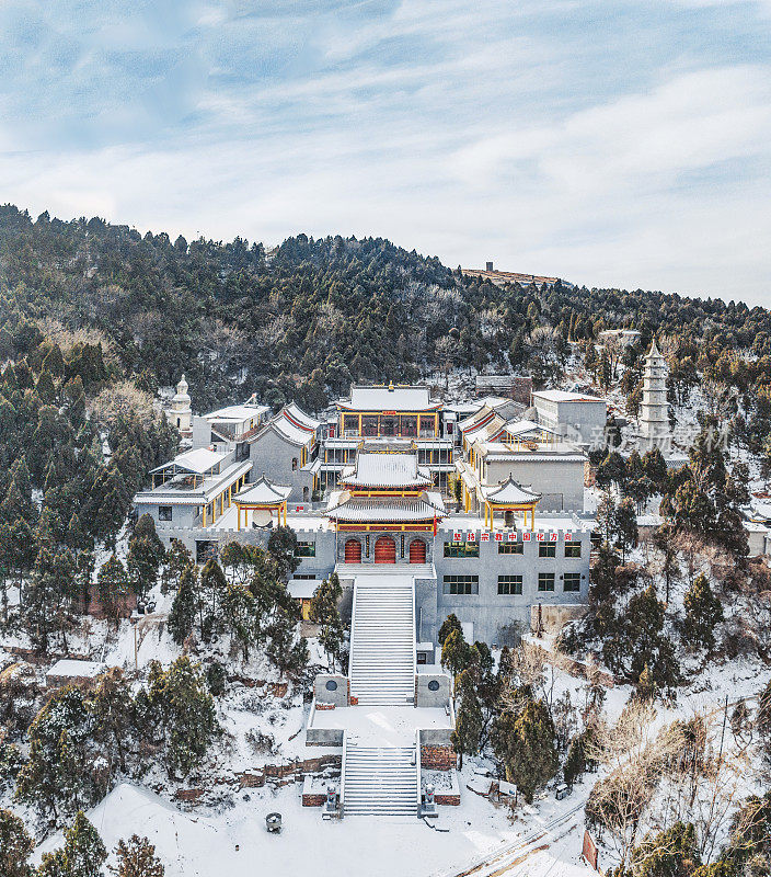 中国河北省石家庄市赞皇县石柱山风景区航拍