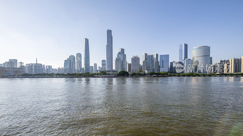 广州珠江新城城市天际线建筑景观
